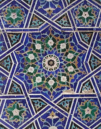 Complicated strapwork tiling