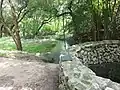 Water flows downstream
