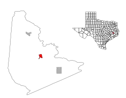 Location of Coldspring within San Jacinto County, Texas