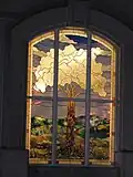 Stained glass northeast facade.