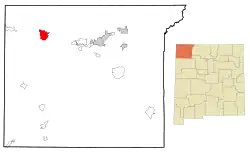 Location of Shiprock, New Mexico