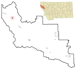 Location of Noxon, Montana