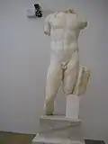 Marble figure of a satyr. From the Forum. Museum
