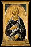 St. John the Evangelist, painting by Segna di Bonaventura, 1320s, Metropolitan Museum of Art, New York City