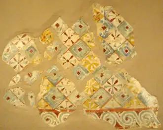 Diamond shaped pattern from the ceiling from TT71 Metropolitan Museum of Art.