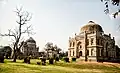 Shish Gumbad in front and Bara Gumbad with mosque at back