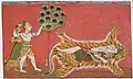 Shiva, Ever Solicitous of His Other Half by Devidasa of Nurpur, Folio from a Rasamanjari series. Basohli, 1694–1695. San Diego Museum of Art.