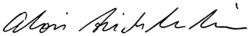 Alois's signature