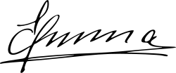 Emma of Waldeck and Pyrmont's signature