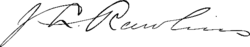 Cursive signature of Joseph L. Rawlins, signed as "J. L. Rawlins".