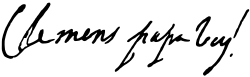 Clement VIII's signature