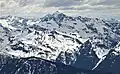 North aspect of Silvertip seen from Mt. Outram