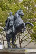 Statue of Simon Bolivar at UN Plaza, San Francisco