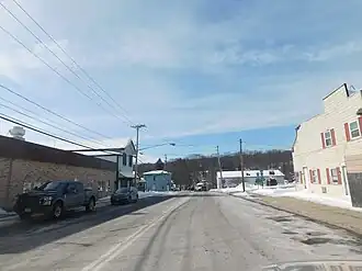 Downtown Sinclairville seen on County Route 77