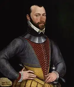 A color portrait of a young man in English aristocratic costume