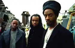 First incarnation of Slum Village, c. 1997; Left to right: Jay Dee, T3, and Baatin