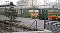 Electric trains at Finlyandsky Rail Terminal
