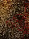 Detail of the interlaced horns