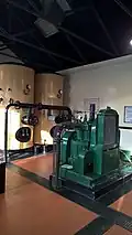 Electric compressor and air tanks for the foghorn in the Engine Room.