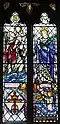South aisle west window in memory of the parents and husband of Mrs Elsie Hammond (née Pritchett). By Pope and Parr 1960.