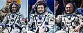 The Soyuz crew is pictured shortly after landing.