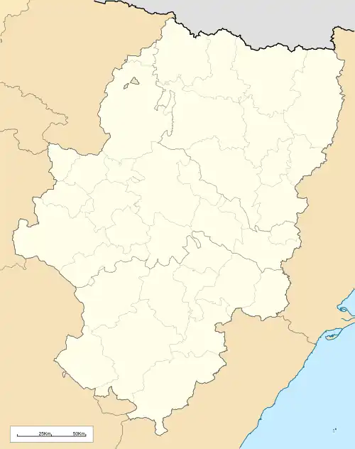 Chodes is located in Aragon