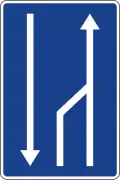 S-52b End of lane intended for circulation