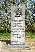 Stele to the French 6th Artillery Regiment