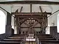 Interior, looking west towards base of tower