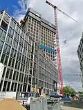 The main tower (Hochhaus am Kanzlerplatz) on May 14, 2021