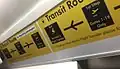 In-car route information signage