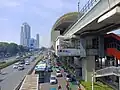Pancoran bank bjb LRT Station with naming rights afforded, June 2024.