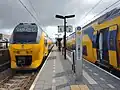 Two VIRM trains at the platform