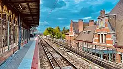 View of the platforms and tracks