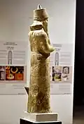 Statue of the Assyrian king Shalmaneser III at the Iraq Museum in Baghdad