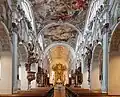 Rococo-styled Romanesque nave