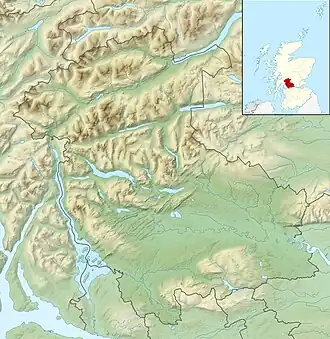 Map showing the location of Flanders Moss National Nature Reserve