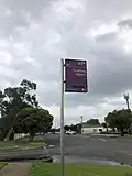 Station entrance signage, January 2021