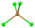 Tetrahedral coordination geometry of bromine number 4