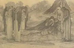Pencil study for The Nativity