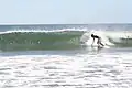 Surfing in Roca Bruja, Tamarindo.
