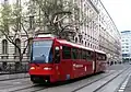 Modernized tram type K2S in Bratislava