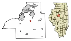 Location of Tremont in Tazewell County, Illinois.