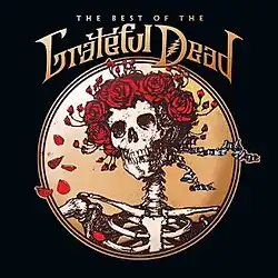 The "skull and roses" design, with a black background