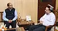 The Chief Minister of Himachal Pradesh, Shri Jai Ram Thakur meeting the Union Minister for Science & Technology, Earth Sciences and Environment, Forest & Climate Change, Dr. Harsh Vardhan, in New Delhi on 17 July 2018