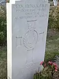 The Gravestone of Dean Patrick Pavey