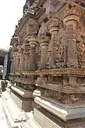 The ridge between the two inner shrines, Chennakesava temple, Pushpagiri
