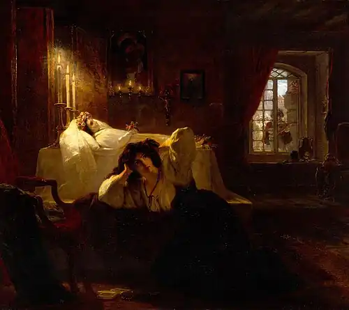 The House of Mourning by Thomas Uwins