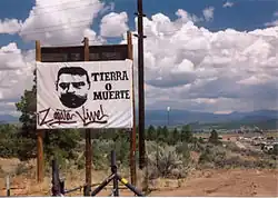 Image 11Tierra O Muerte – Land or Death. Legal issues about ownership of millions of acres in land grants date from the Mexican war to the present. (from History of New Mexico)