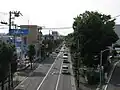 Along the Nogawa River on Setagaya Street (世田谷通り)